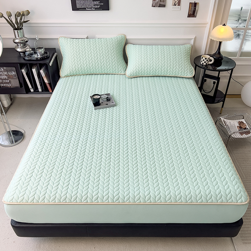 2025新款凉感丝床笠款乳胶席三件套