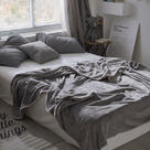 320克金貂绒纯色毛毯20新款加厚毯子沙发毯保暖毯子素色来菲经典款 100*120 水银灰