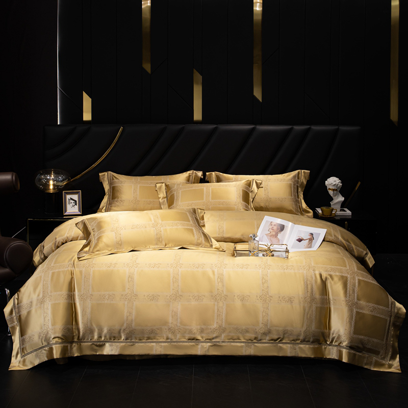 2023新款高精密提花金银丝四件套-艾尔莎 艾尔莎（金色）