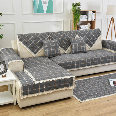 共鸣沙发垫 棉麻沙发垫四季通用沙发盖布北欧现代简约沙发套罩 70*70cm 布拉格