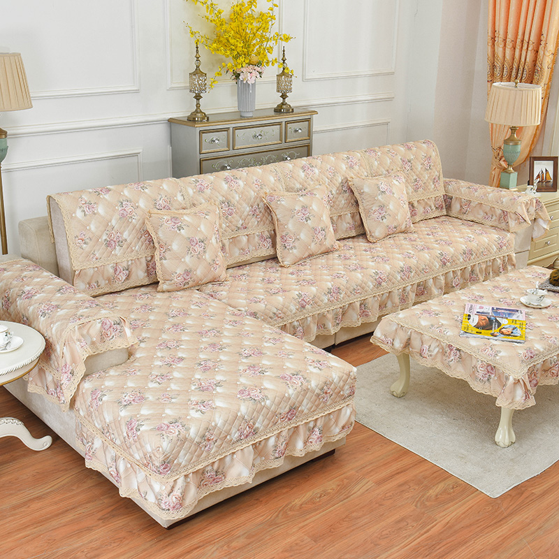 亚麻印花花语沙发垫 可定制 45*45cm抱枕套 花语咖