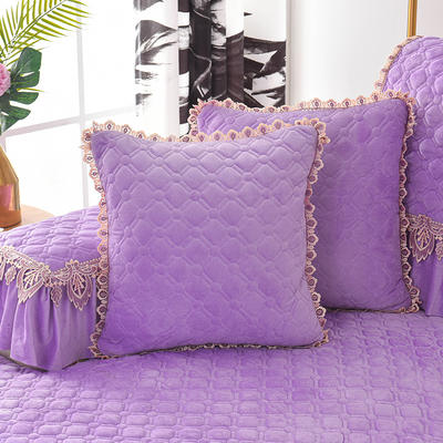 2019新款水晶绒沙发垫定做抱枕套 50*50 水晶绒魅紫