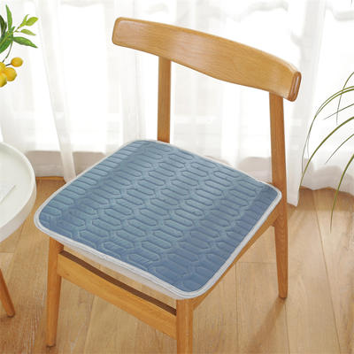 凉感丝乳胶椅垫家用餐椅垫椅子坐垫现代简约椅座垫四季通用防滑椅垫 45*45cm 6个装 乳胶蓝灰