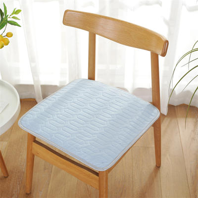 凉感丝乳胶椅垫家用餐椅垫椅子坐垫现代简约椅座垫四季通用防滑椅垫 45*45cm 6个装 乳胶天蓝