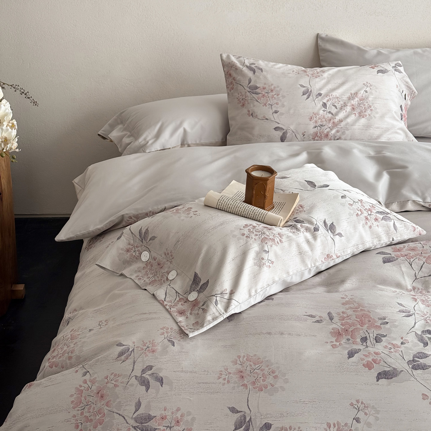 2026新款100S纽扣款色织提花四件套-神秘香氛 神秘香氛 紫