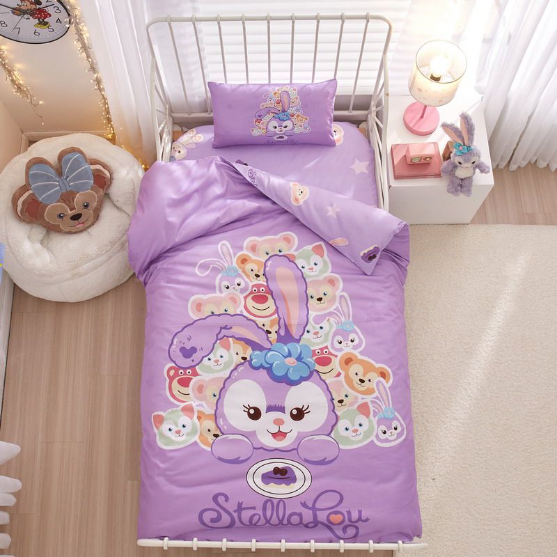 2023新款全棉迪士尼手绘公主系列幼儿园套件-大版 床垫三件套 萌宠兔