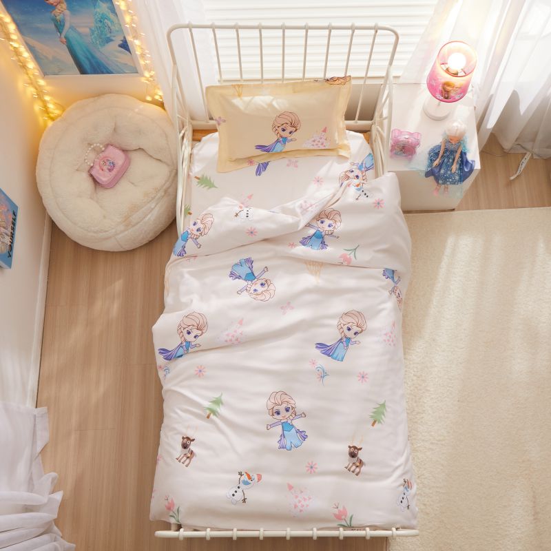 2023新款全棉迪士尼手绘公主系列幼儿园套件-小版 床垫三件套 Q萌艾莎.米