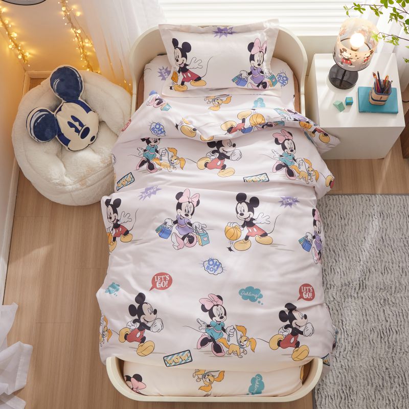 2023新款全棉迪士尼手绘公主系列幼儿园套件-小版 床垫三件套 购物米妮