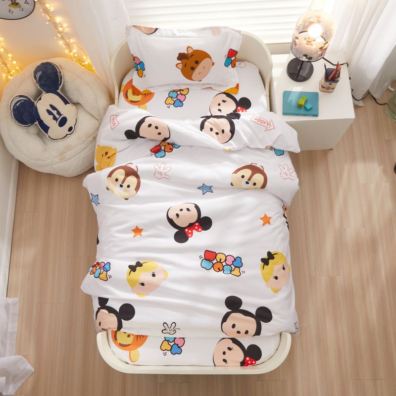 2023新款全棉迪士尼手绘公主系列幼儿园套件-小版 床垫三件套 松松.白