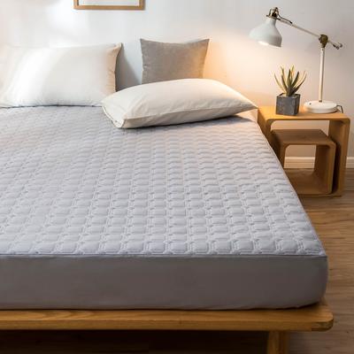 全棉抗菌防螨英威达纤维夹棉床笠可调节席梦思保护垫迷宫款 1.5m（5英尺）床 灰色