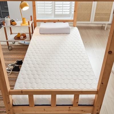 2023新款针织乳胶硬质棉床垫单人图 0.9*1.9m 5cm款-六边形款白色