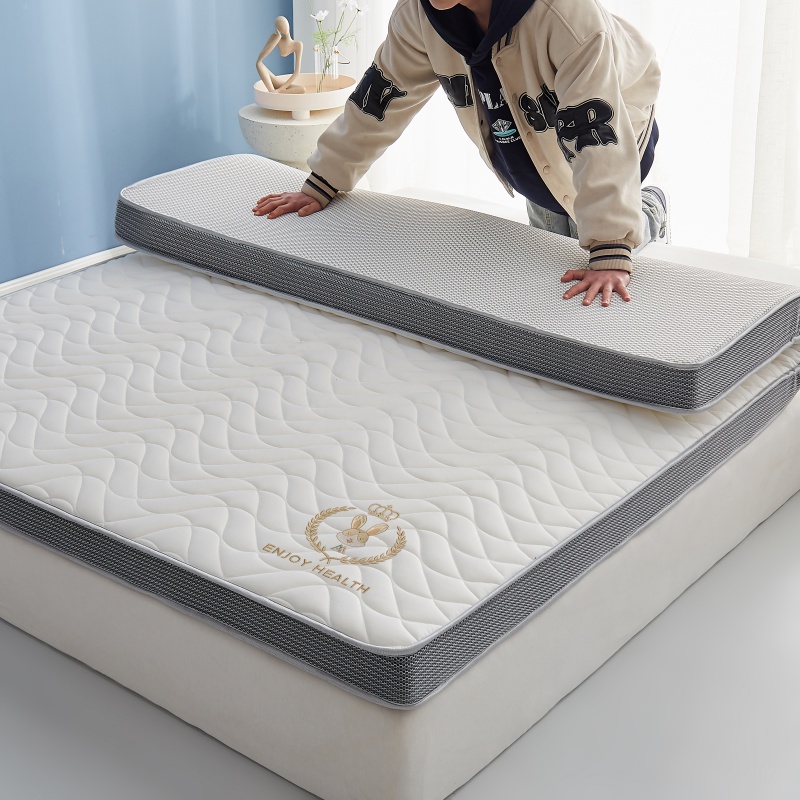 2024新款烫画牛奶丝乳胶立体床垫成人款 90*190cm（5cm） 如意兔白波浪