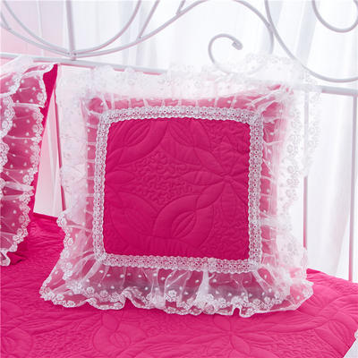 2017 新款方枕系列 方枕（夹棉款） 公主-玫红