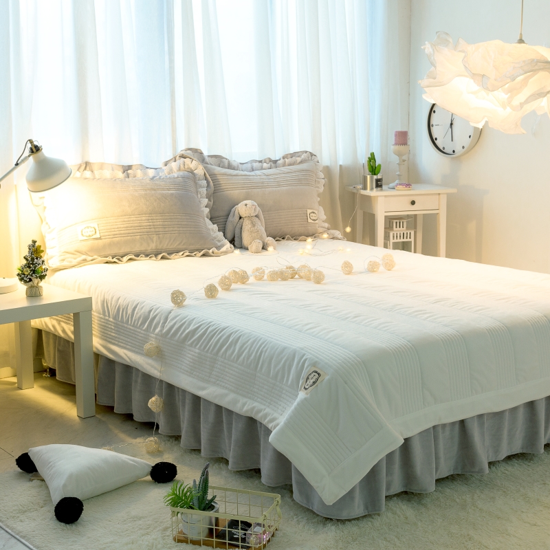 韩国绒单品床单系列（韩国绒夹棉绗缝床单） 160*210cm 白色