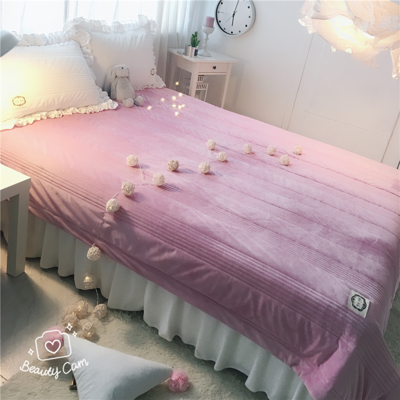 韩国绒单品床单系列（韩国绒夹棉绗缝床单 手机实拍图） 160*210cm 香芋紫