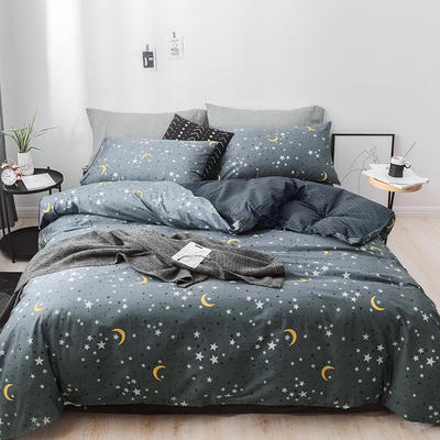 2019新款-13372全棉四件套 床单款四件套1.5m（5英尺）床 浪漫星空