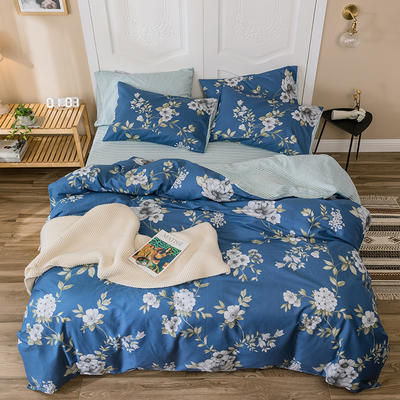 2019新款-全棉四件套 床单款四件套1.5m（5英尺）床 爱茉莉