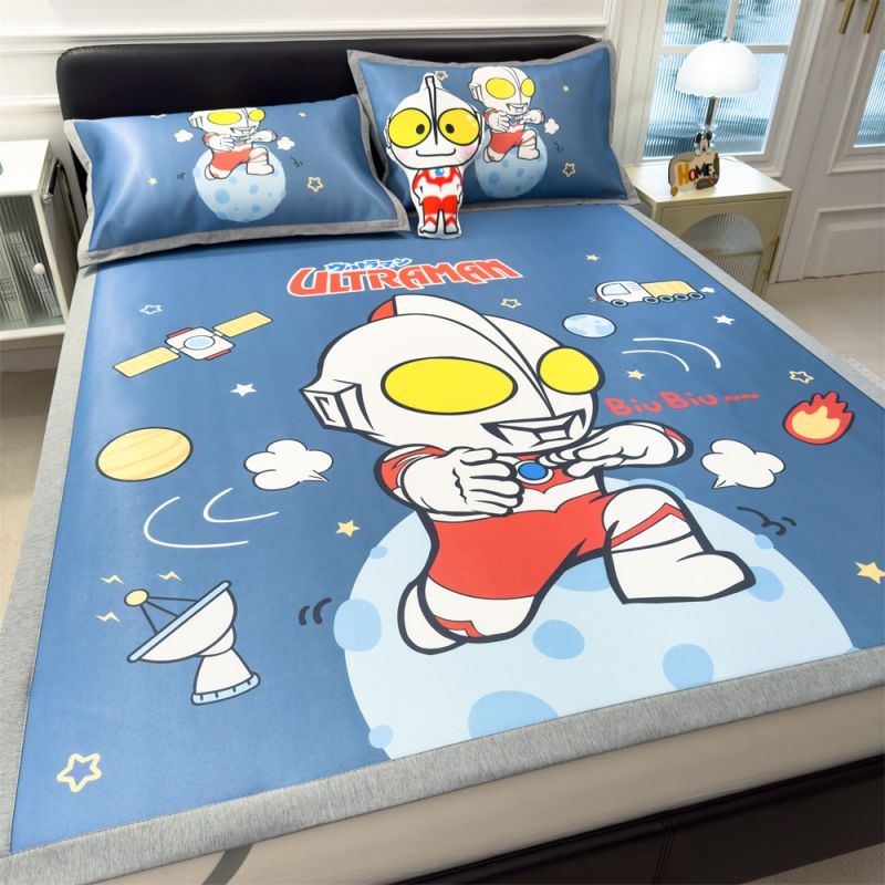 2025新款正版授权大版卡通冰丝凉席三件套