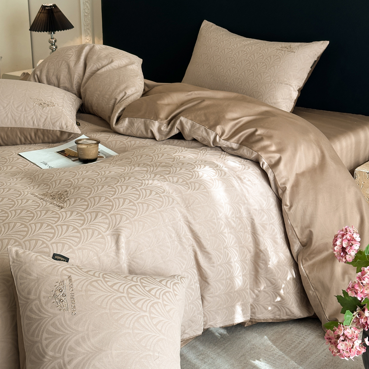 2026新款全棉厚织提花绣花款四件套