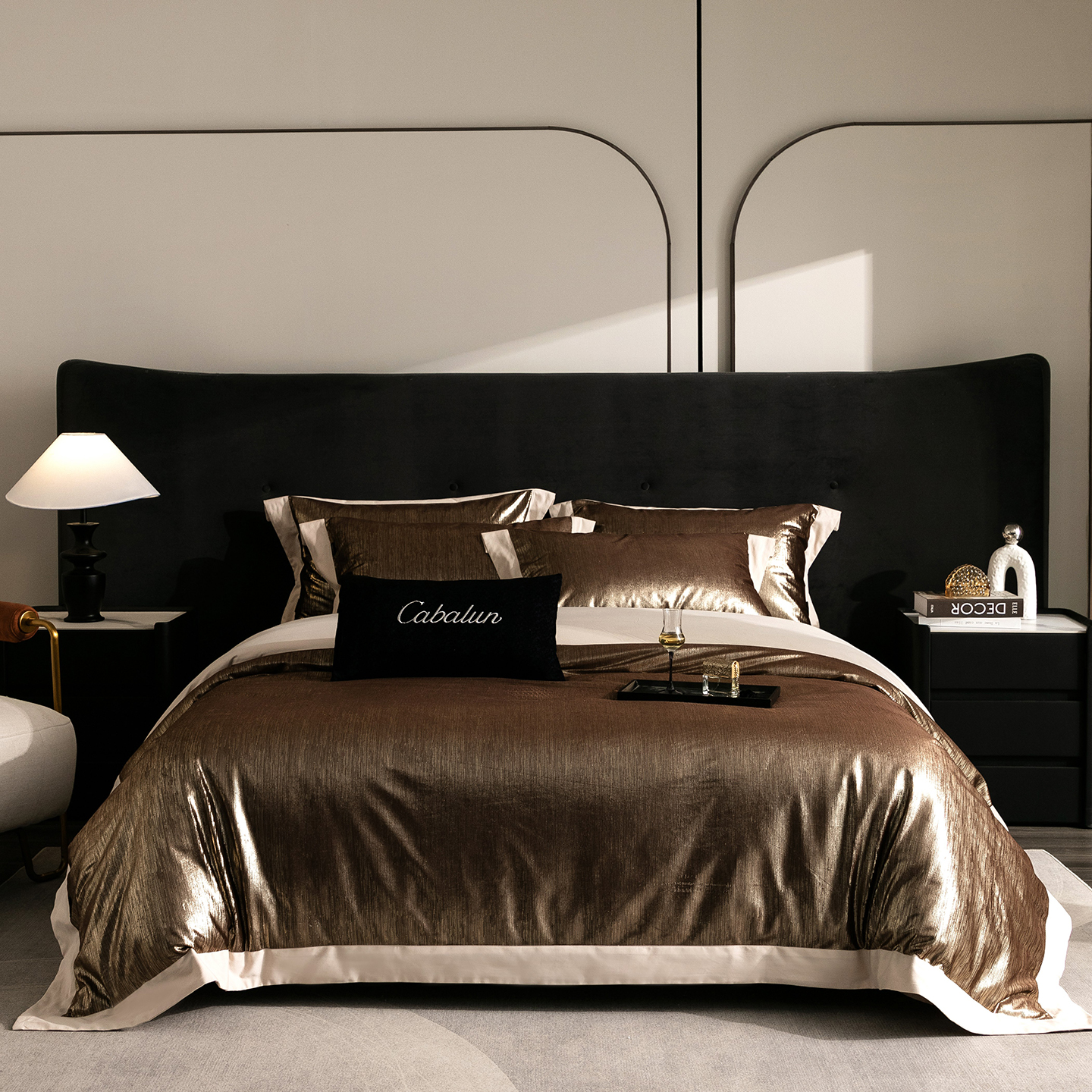 2025新款金丝绒鎏金绒四件套 拾光-暗金