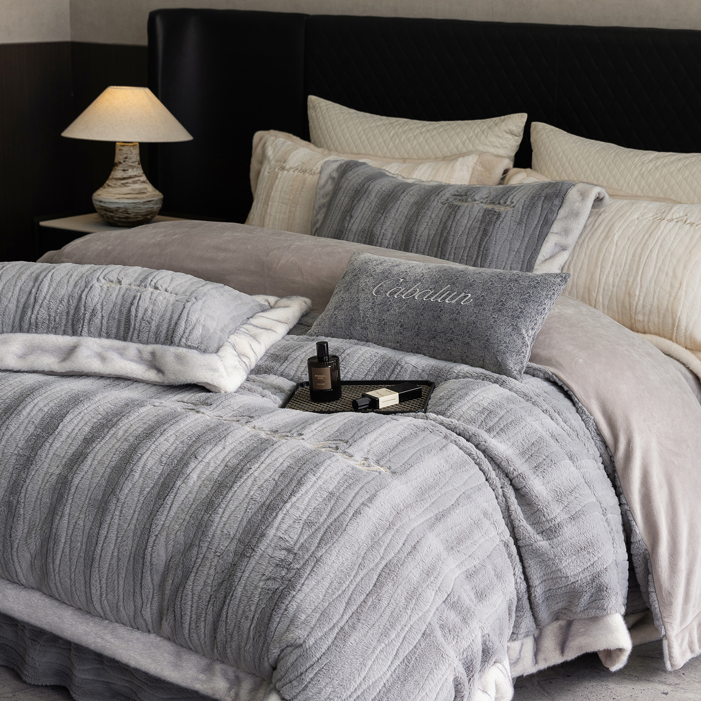 2025新款A版360克兔毛B版240克牛奶绒拼边580克欧貂四件套-帕奇