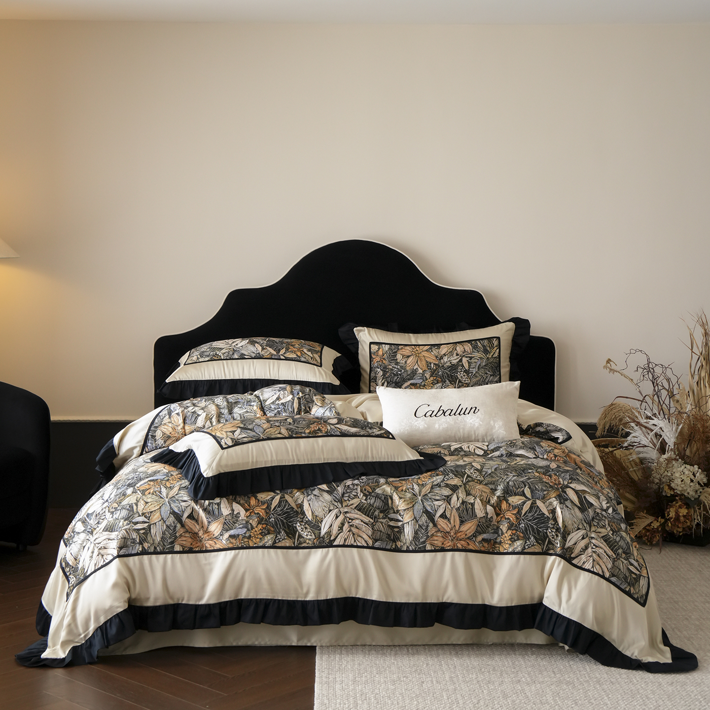 2026新款天丝棉法式复古风天丝棉拼接款四件套