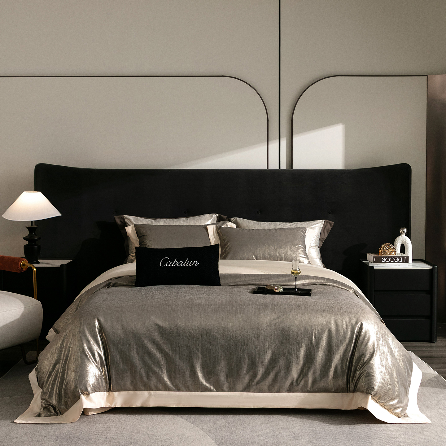 2025新款金丝绒鎏金绒四件套 拾光-古典银