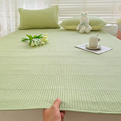 2024新款全棉纯色床盖床垫 90*200cm单床垫 浅绿