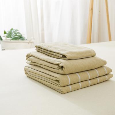 单品针织棉天竺棉床单 单品床单2.0*2.5米 山茶宽条