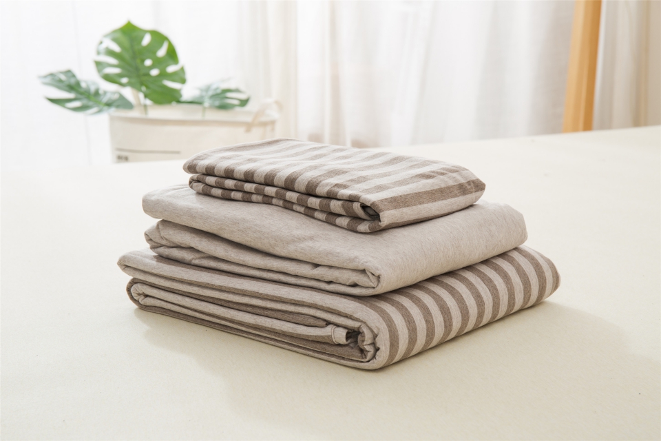 单品针织棉天竺棉床单 单品床单2.0*2.5米 中咖中条