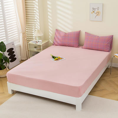 2023新款全棉色织水洗棉床单单品床单系列 240*250cm 粉色