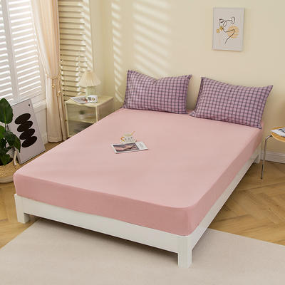 2023新款全棉色织水洗棉床单单品床单系列 240*250cm 粉色