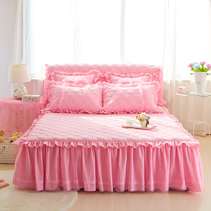 浪漫满屋系列 浪漫满屋床裙 150*200cm 粉色