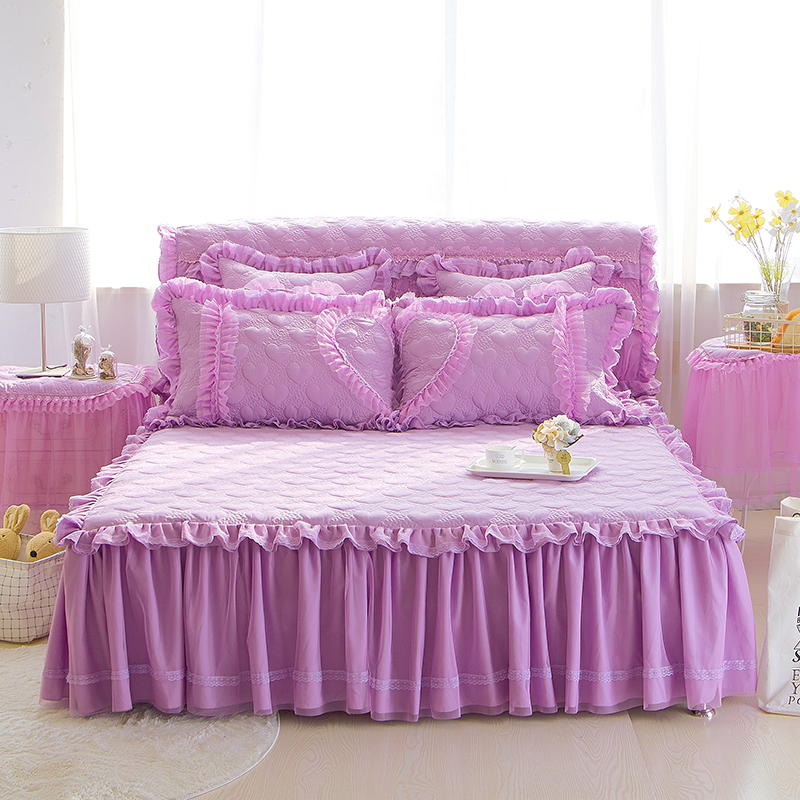 浪漫满屋系列 浪漫满屋床裙 150*200cm 紫色