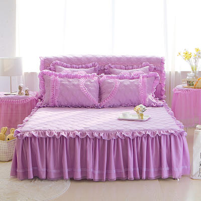 浪漫满屋系列 浪漫满屋床裙 150*200cm 紫色