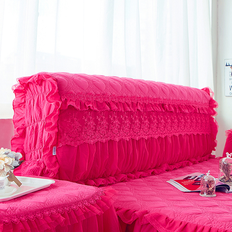 浪漫满屋系列 2022新款浪漫满屋床头罩 1.8米 玫红色
