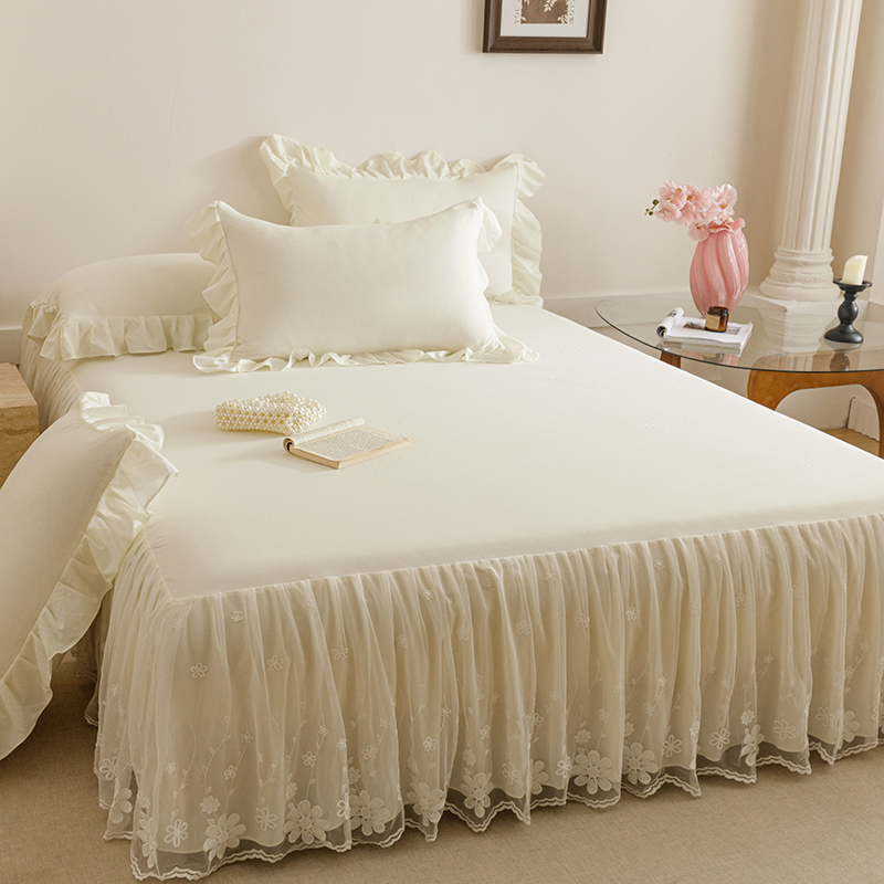 2026新款A类水洗棉床裙三件套-悠梦系列