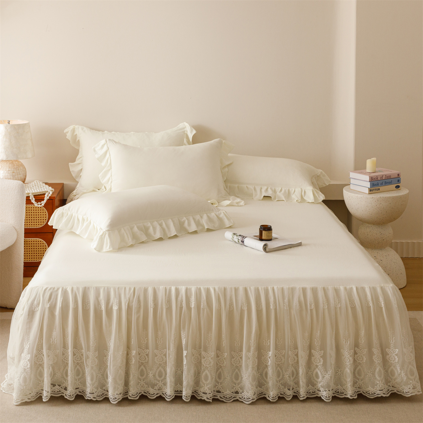 2026新款A类水洗棉床裙三件套-漫绮系列