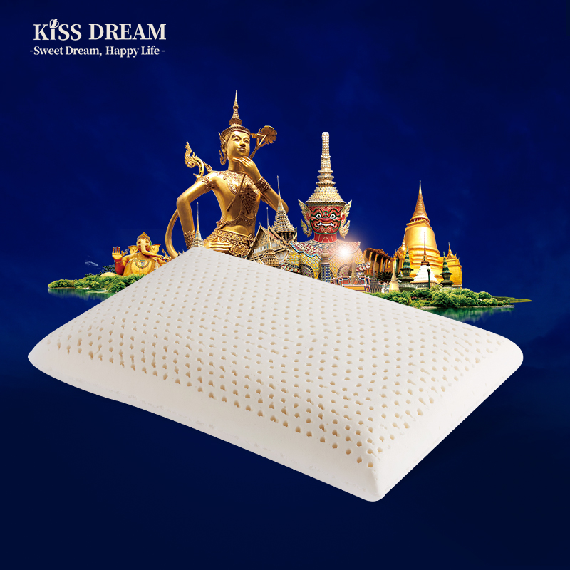 2022新款K4标准面包乳胶枕泰国原装进口带溯源码 60*40*12