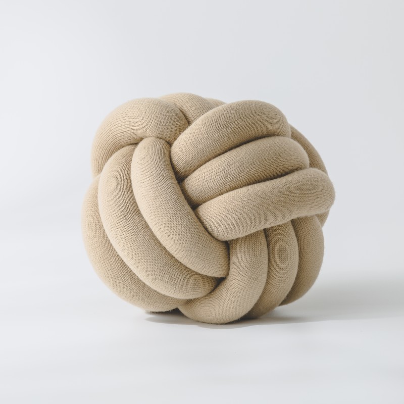 球形打结靠枕  ins风抱枕 直径25~30cm 麻杏