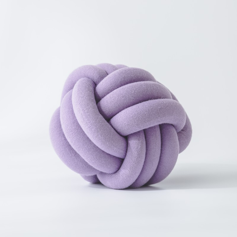 球形打结靠枕  ins风抱枕 直径25~30cm 浅紫