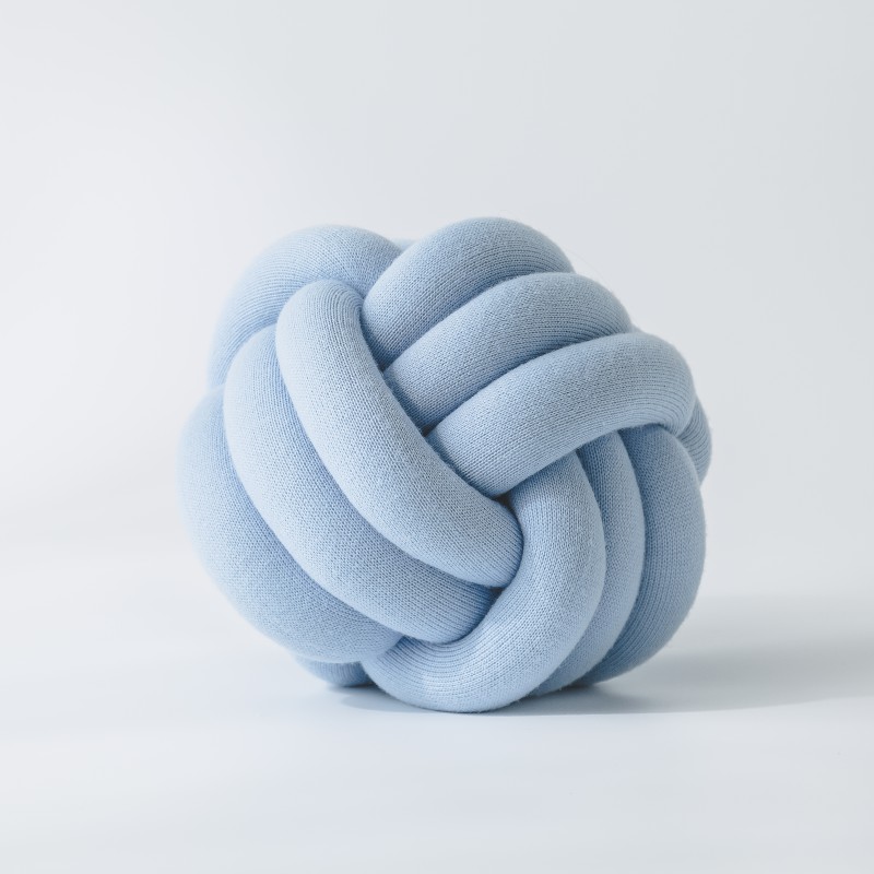 球形打结靠枕  ins风抱枕 直径25~30cm 天蓝