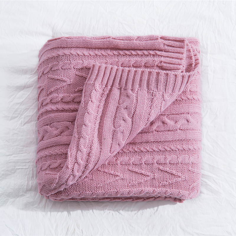 新款罗琦盖毯 130*160 粉色
