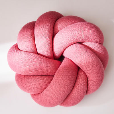 新款阿西达打结抱枕 直径约35cm，高约14cm 皮粉色