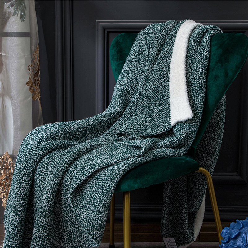 新款软绵绵针织毯布兰登毛毯 130cmx160cm 绿色
