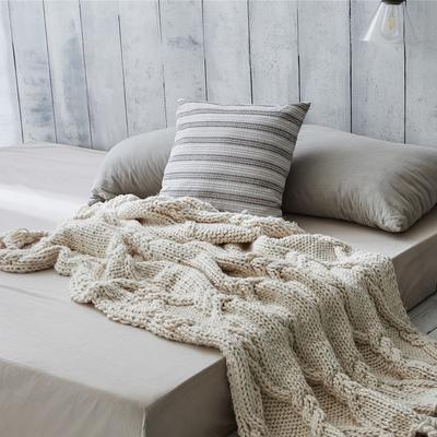 新款手工编织毯 针织毯 毯子 盖毯 软装搭毯（工艺升级） 120*150cm 艾格