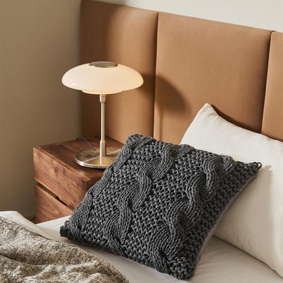 新款浣纱（DIY抱枕套）靠枕、靠垫、方枕、方垫、午睡靠枕系列 45*45cm 纹花黑
