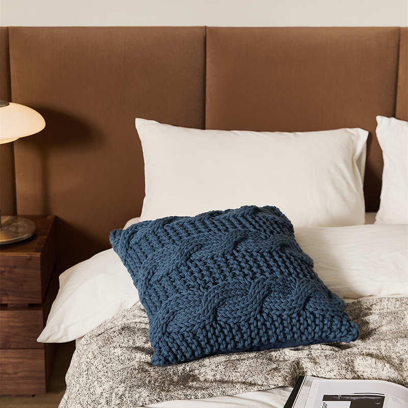 新款浣纱（DIY抱枕套）靠枕、靠垫、方枕、方垫、午睡靠枕系列 45*45cm 纹花蓝