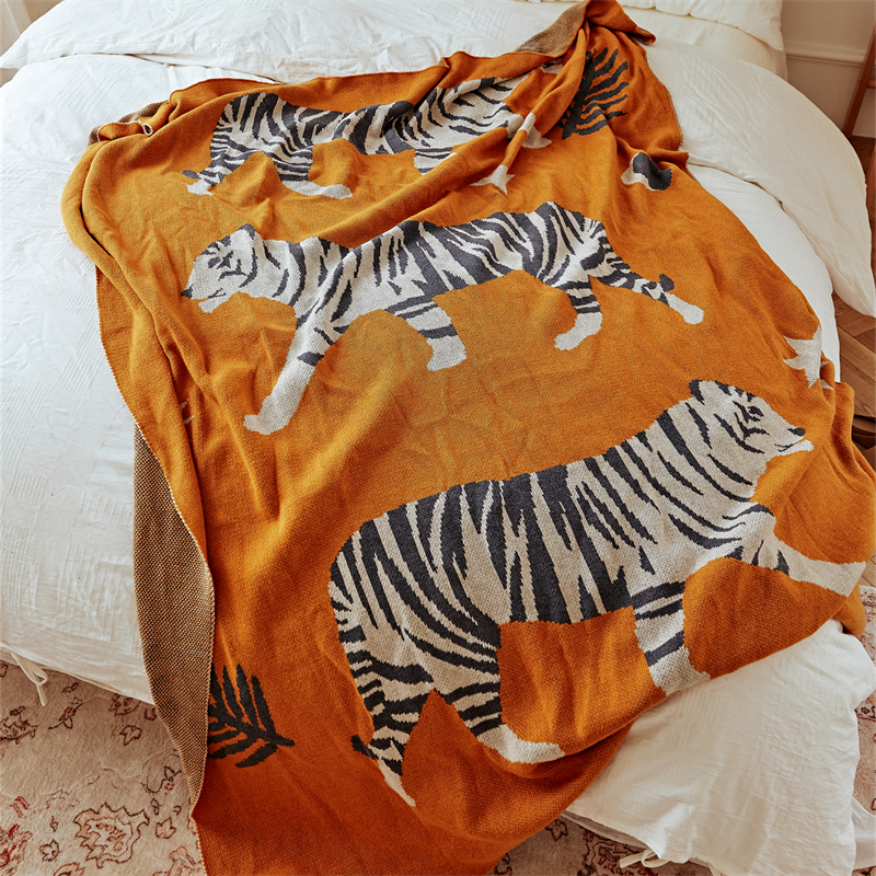 2023新款羊毛混纺休闲毯盖毯旅行毯沙发毯床尾巾-海诺 130*160cm 黄色