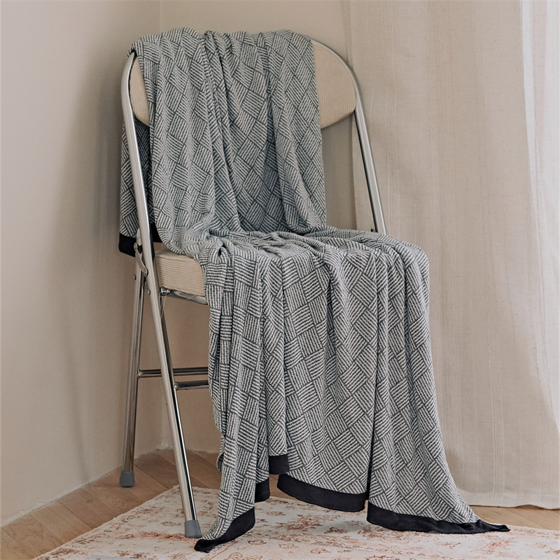 2023新款布瓦休闲毯盖毯旅行毯沙发毯床尾巾 120*150CM 灰色